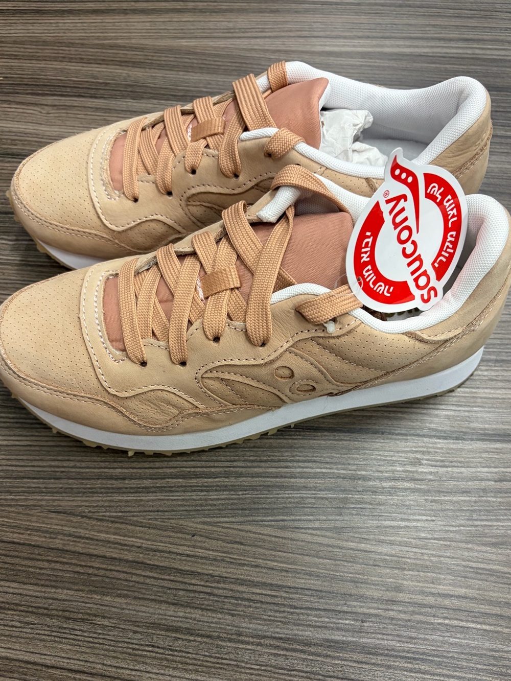 Saucony Women's Tan Suede Sneakers - Classic Comfort